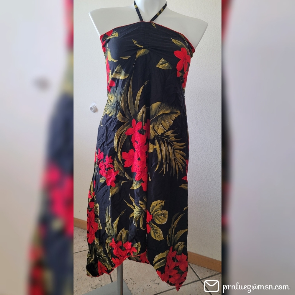 Favant Hibiscus Halter Dress